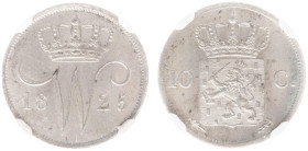Koninkrijk NL Willem I (1815-1840) - 10 Cent 1825 U (Sch. 305) - NGC UNC DETAILS, cleaned