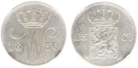 Koninkrijk NL Willem I (1815-1840) - 25 Cent 1830 U (Sch. 292) - NGC UNC DETAILS, cleaned
