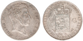 Koninkrijk NL Willem I (1815-1840) - ½ Gulden 1819 U (Sch. 280) - VF, minor die cracks near date on rev.