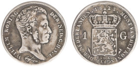 Koninkrijk NL Willem I (1815-1840) - 1 Gulden 1823 U (Sch. 263) - F+