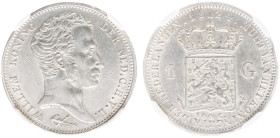 Koninkrijk NL Willem I (1815-1840) - 1 Gulden 1824 U (Sch. 264) - NGC AU 55