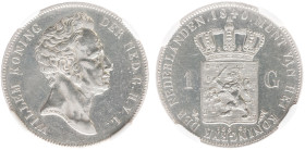 Koninkrijk NL Willem I (1815-1840) - 1 Gulden 1840 (Sch. 278) - NGC, AU DETAILS, cleaned