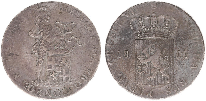 Koninkrijk NL Willem I (1815-1840) - 2½ Gulden or Zilveren Dukaat 1816 struck es...