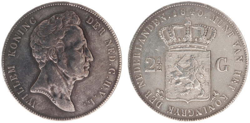 Koninkrijk NL Willem I (1815-1840) - 2½ Gulden 1840 (Sch. 257) - VF