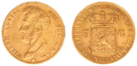 Koninkrijk NL Willem I (1815-1840) - 5 Gulden 1826 B (Sch. 197) - Gold - VF+, traces of mounting