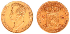 Koninkrijk NL Willem I (1815-1840) - 5 Gulden 1826 B (Sch. 197) - Gold - VF+, traces of mounting