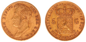 Koninkrijk NL Willem I (1815-1840) - 5 Gulden 1826 B (Sch. 197) - Gold - VF+, with trace of mounting to edge