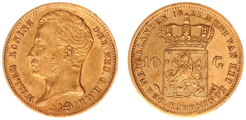 Koninkrijk NL Willem I (1815-1840) - 10 Gulden 1823 U (Sch. 178) - VF/XF