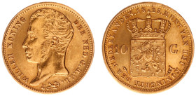 Koninkrijk NL Willem I (1815-1840) - 10 Gulden 1823 U (Sch. 178) - a.XF