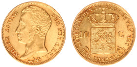 Koninkrijk NL Willem I (1815-1840) - 10 Gulden 1823 U (Sch. 178) - a.XF