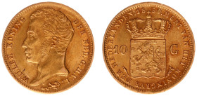 Koninkrijk NL Willem I (1815-1840) - 10 Gulden 1830 U (Sch. 183) - Gold - a.XF