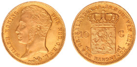 Koninkrijk NL Willem I (1815-1840) - 10 Gulden 1839 (Sch. 188) - Gold - a.XF