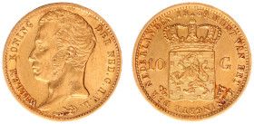 Koninkrijk NL Willem I (1815-1840) - 10 Gulden 1839 (Sch. 188) - Gold - a.XF