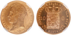 Koninkrijk NL Willem I (1815-1840) - 10 Gulden 1840 (Sch. 189) - Gold - NGC MS62