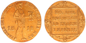 Koninkrijk NL Willem I (1815-1840) - Gouden Dukaat 1818 U (Sch. 205) - a.VF
