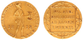Koninkrijk NL Willem I (1815-1840) - Gouden Dukaat 1818 U (Sch. 205) - VF+, damage to edge