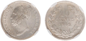 Koninkrijk NL Willem II (1840-1849) - 10 Cent 1849 (Sch. 535) - NGC MS66