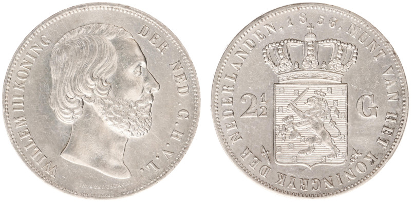 Koninkrijk NL Willem III (1849-1890) - 2½ Gulden 1856 (Sch. 582) - good XF, clea...