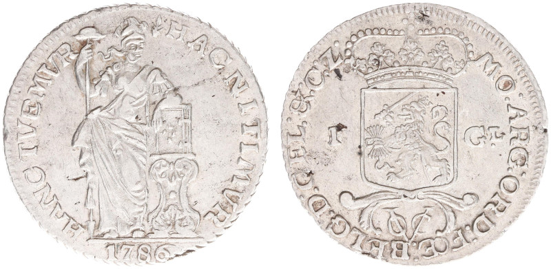 Verenigde Oost-Indische Compagnie (1602-1799) - Gelderland - 1 Gulden 1786 reede...