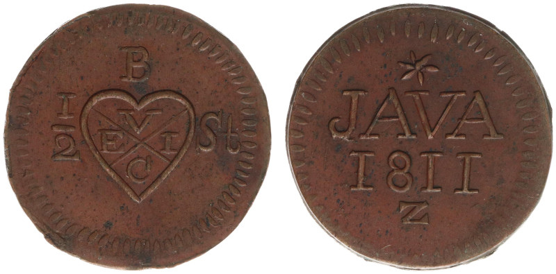 Nederlands-Indië - Brits Bestuur (1811-1816) - ½ Stuiver 1811 Z (Scho. 604 / Pas...