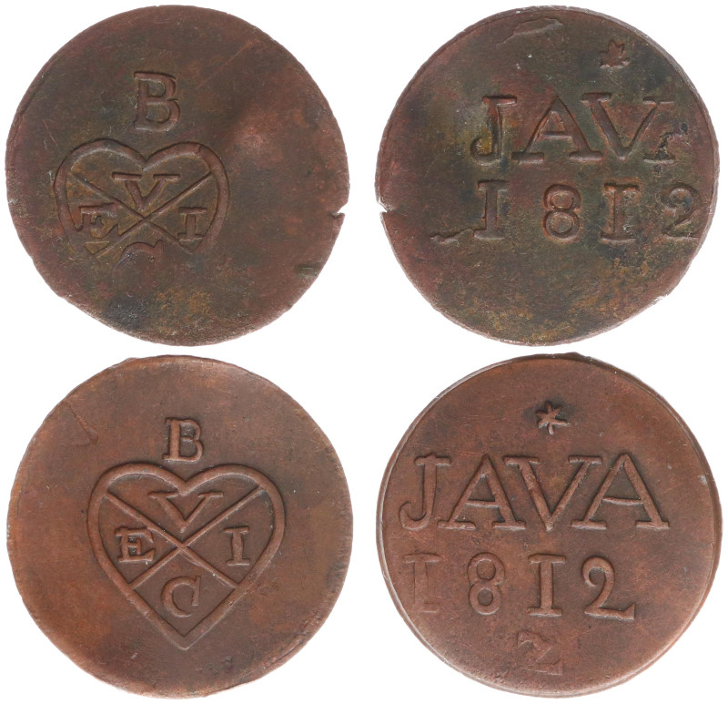 Nederlands-Indië - Brits Bestuur (1811-1816) - AE doit (2.75 g.), 1812, mt. B ab...