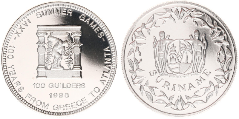 Overzeese Gebiedsdelen - Suriname - 100 Gulden 1996 'XXVI SUMMER GAMES' (KM 49) ...