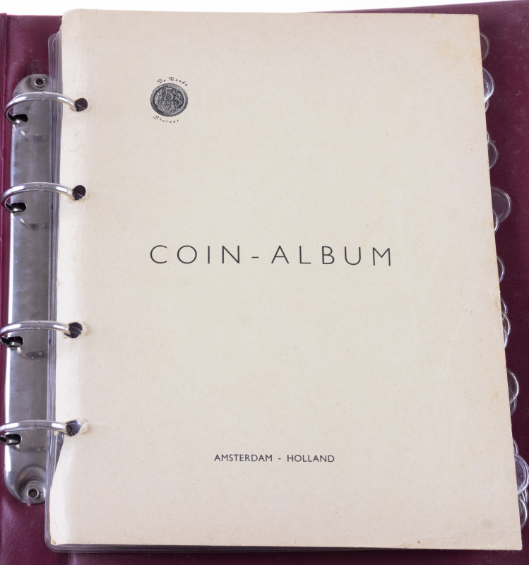 Coins Netherlands in albums - Album with silver coins Wihelmina - Juliana, suppl...