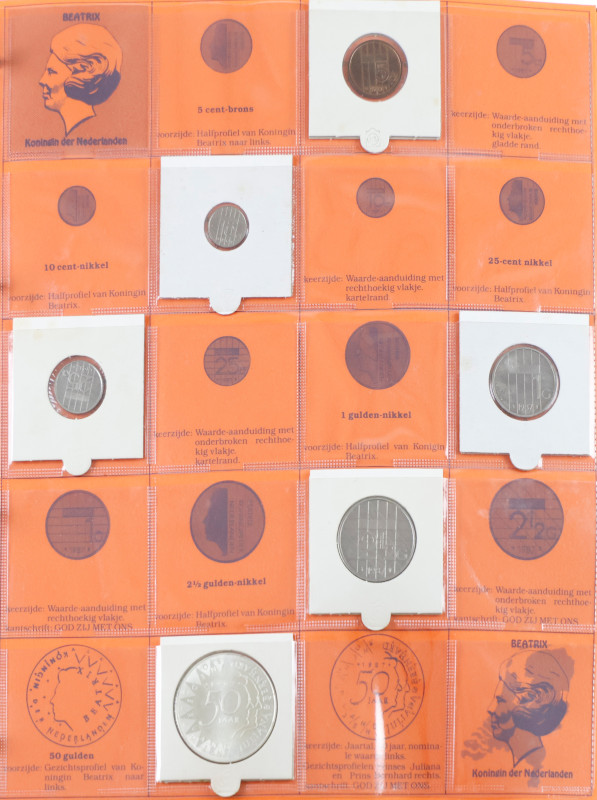 Coins Netherlands in albums - Beatrix album