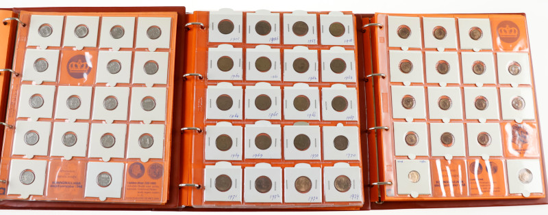 Coins Netherlands in albums - 3 Albums with coins period Juliana