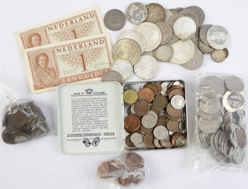 Coins Netherlands in boxes: Euros - Box with various coins Netherlands incuding ...