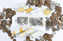Coins Netherlands Oversea in boxes - Box with circulation coins Curacao and Neth. Antilles with many small silver coins