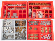 Coins Netherlands Oversea in boxes - Box with collection copper, nickel and silver coins Dutch colonies 18th-20th Century: VOC (Duiten) / Netherlands ...