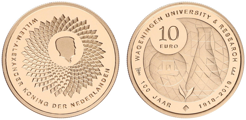 Gold coins - mail bid sale - Netherlands - Euro's - 10 Euro 2018 "Wageningen" - ...