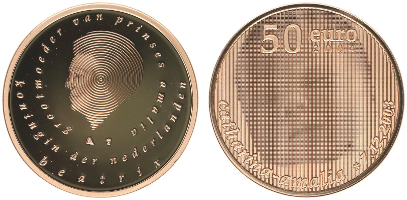 Gold coins - mail bid sale - Netherlands - Euro's - 50 Euro 2004 'Geboortemunt' ...