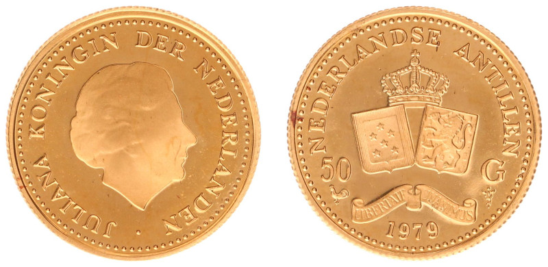 Gold coins - mail bid sale - Netherlands Antilles - 50 Gulden 1979 - Gold - Proo...