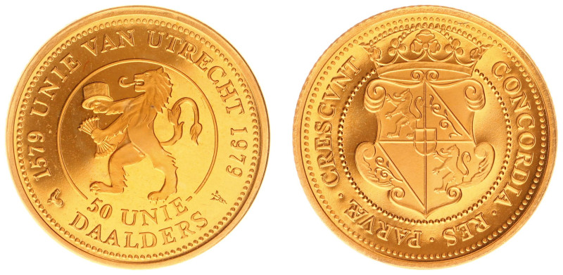 Gold medals - mail bid sale - Netherlands - 50 Unie Daalders 1979 - Gold - Proof