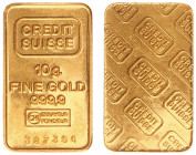 Gold medals - mail bid sale - Miscellaneous - Gold Bar Credit Suisse 10 gram 999.9 - UNC