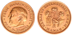 Gold medals - mail bid sale - Miscellaneous - Germany medal 'Hanau - Freie Marktwirtschaft Prof. Dr. Ludwig Erhard' - Gold .900 7.95 g. - UNC