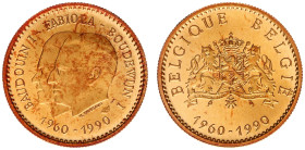 Gold medals - mail bid sale - Miscellaneous - Medal Belgium '30th Ann. Marriage Boudewijn & Fabiola' - Gold 6.50 g. - UNC