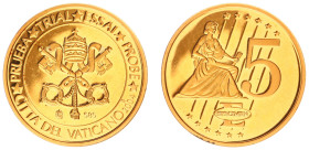 Gold medals - mail bid sale - Miscellaneous - Medal Citta Del Vaticano - Gold 3,15 gram .585 - proof