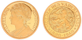 Gold medals - mail bid sale - Miscellaneous - Medal 'Queen Wlhelnina' - Gold 3,5 gram .585 - Proof