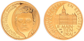 Gold medals - mail bid sale - Miscellaneous - Medal 'Willem Alexander' - Gold 3,5 gram .585 - Proof