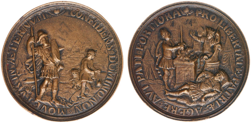 Historiepenningen - 1577 - Medal 'Intocht van Willem van Oranje in Brussel en de...