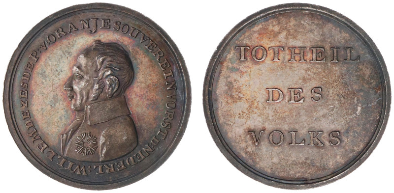 Historiepenningen - 1813 - Medal 'Uitroepen van Willem Frederik tot souverein vo...