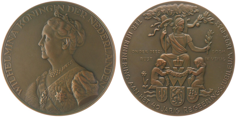 Historiepenningen - 1938 - Medal '40-jarig regeringsjubileum Koningin Wilhelmina...