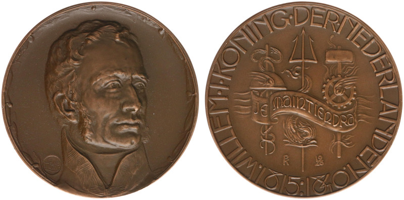 VPK-penningen - 1928 I - Medal 'Koning Willem I' by Huib Luns (Til.59, KB.244) -...