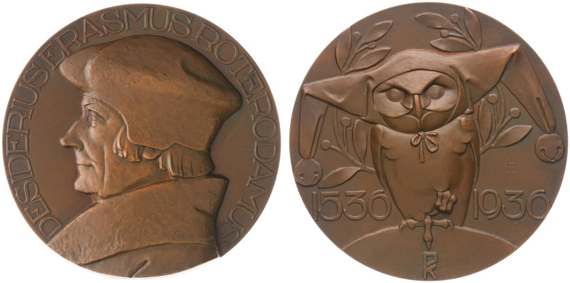 VPK-penningen - 1936 I - Medal 'Erasmus' by B.M.A. Ingen Housz (Til.123, KB.1002...