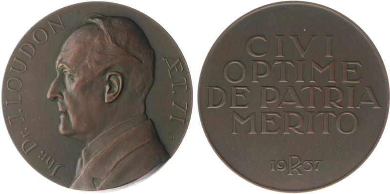 VPK-penningen - 1937 II - Medal 'Jhr. Dr. J. Loudon' by T. Dupuis (KB.1133, Til....