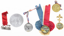 Medals in boxes - Miscellaneous - USA - Lot of 6 items of the 1909 Hudson-Fulton Celebration incl. medals, buttons and the rare Clermont Steamboat mod...