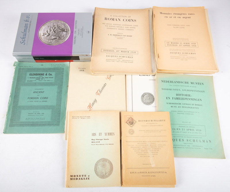 Literature - World - Lot of 15 old auction catalogues Jacques Schulman: Feb. 191...